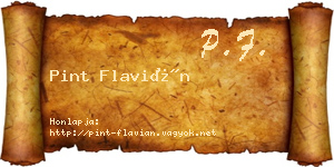 Pint Flavián névjegykártya